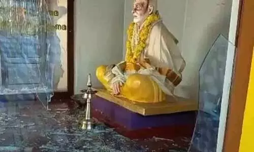 ശ്രീനാരായണഗുരു മന്ദിരം അടിച്ചു തകർത്തു; നാലുപേർ കസ്റ്റഡിയിൽ