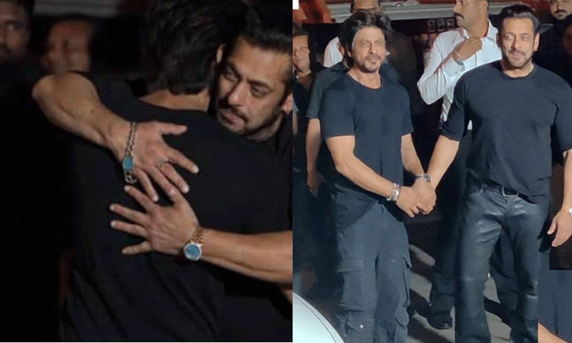 Shah Rukh Khan gives Salman Khan warm hug on his birthday as they party together; video viral Shah Rukh Khan gives Salman Khan warm hug on his birthday as they party together; video viral