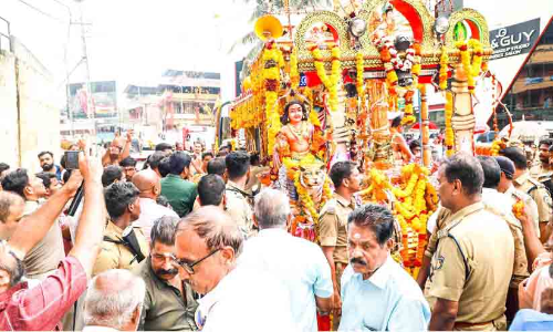 തങ്കഅങ്കി ഘോഷയാത്രക്ക് റാന്നിയിൽ സ്വീകരണം
