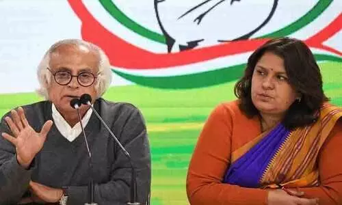 Congress leaders Jairam Ramesh and Supriya Shrinate