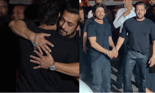 Shah Rukh Khan gives Salman Khan warm hug on his birthday as they party together; video viral