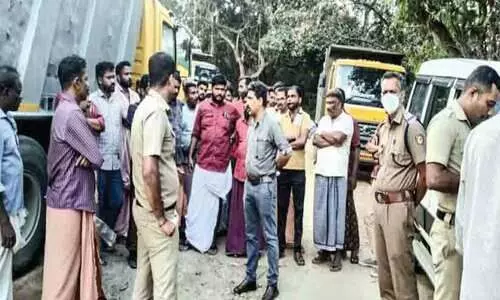 police raids illegal quarry in kerala