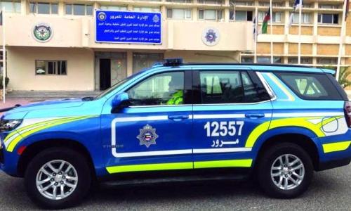 Traffic patrol vehicles in Kuwait