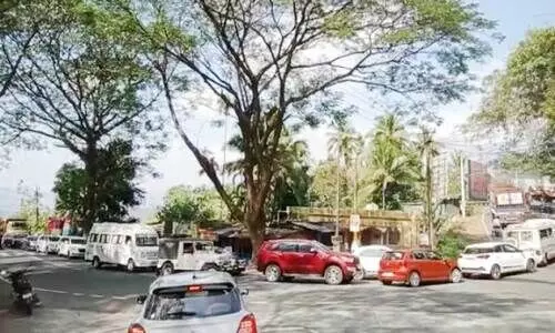 ഗതാഗതക്കുരുക്കിലമർന്ന് വയനാട് ചുരം