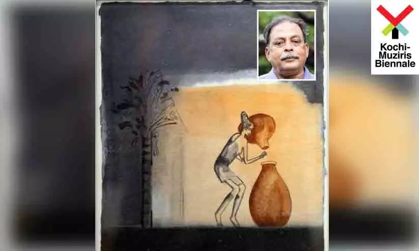 കൊച്ചി ബിനാലെ: മഹാമാരിയുടെ പഞ്ചാംഗവുമായി വാസുദേവൻ അക്കിത്തം