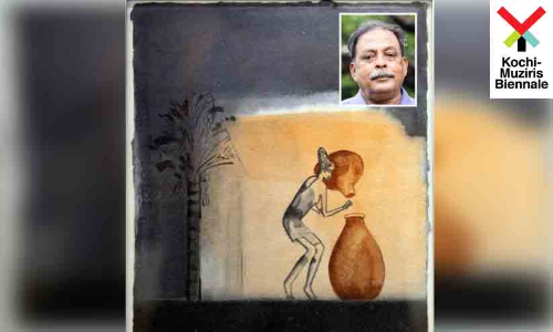 കൊച്ചി ബിനാലെ: മഹാമാരിയുടെ പഞ്ചാംഗവുമായി വാസുദേവൻ അക്കിത്തം