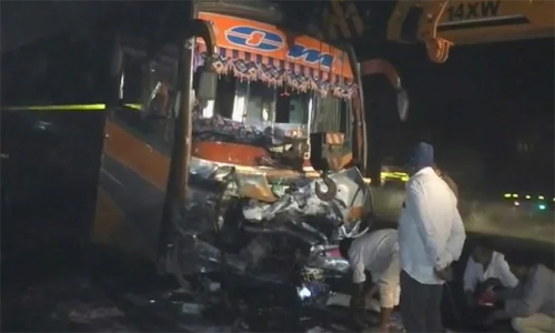 Bus Crashes Into SUV