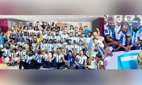 Argentina fans victory celebration