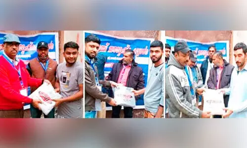 Blankets were distributed