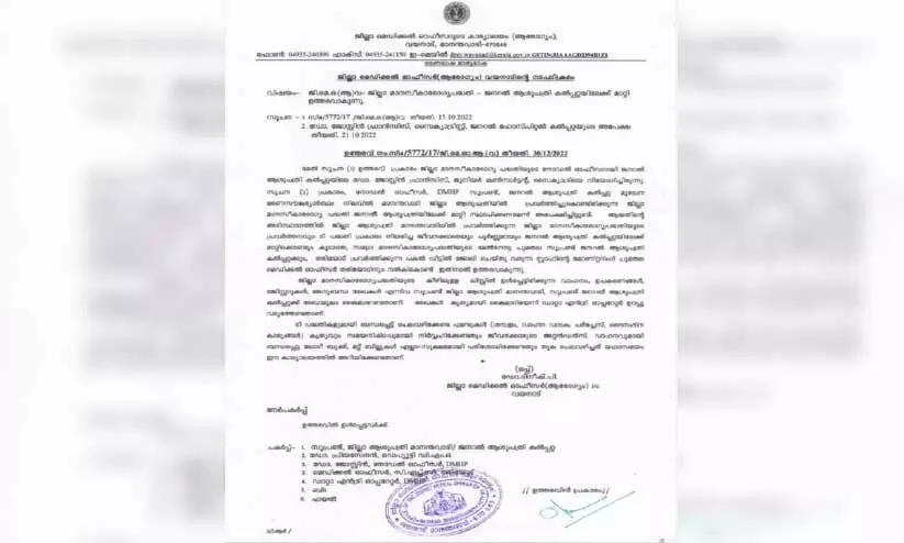 വയനാട് ജില്ല മാനസികാരോഗ്യ പദ്ധതി കൽപറ്റയിലേക്ക് വയനാട് ജില്ല മാനസികാരോഗ്യ പദ്ധതി കൽപറ്റയിലേക്ക്