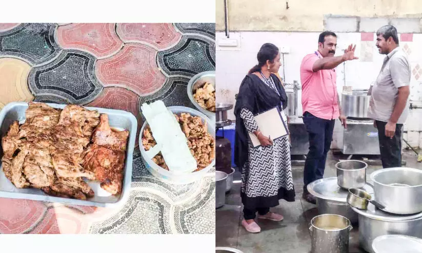 പന്തളത്തെ ഹോട്ടലുകളിൽനിന്ന്​ പഴകിയ ഇറച്ചി പിടിച്ചെടുത്തു