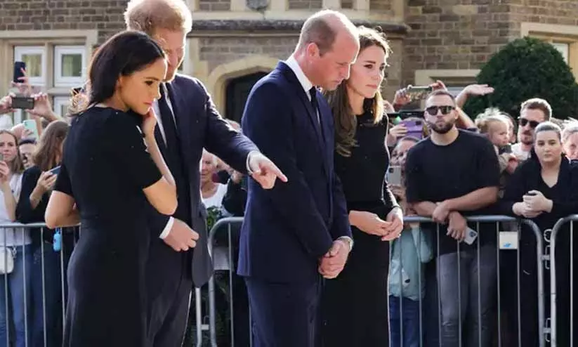 Prince Harry, Prince William with their wives