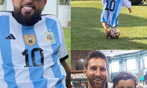 മകന്റെ മെസ്സി പ്രേമം പങ്കുവെച്ച് ചിലി താരം വിദാൽ