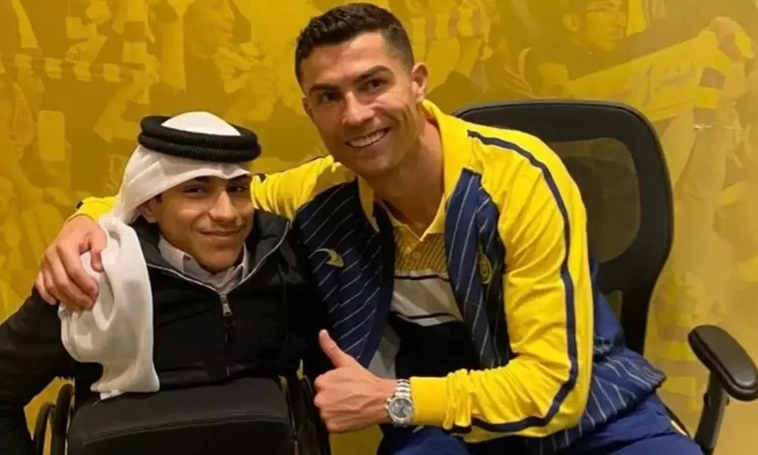 റൊണാൾഡോയും ഗാനിം അൽ മുഫ്താഹും കണ്ടുമുട്ടി