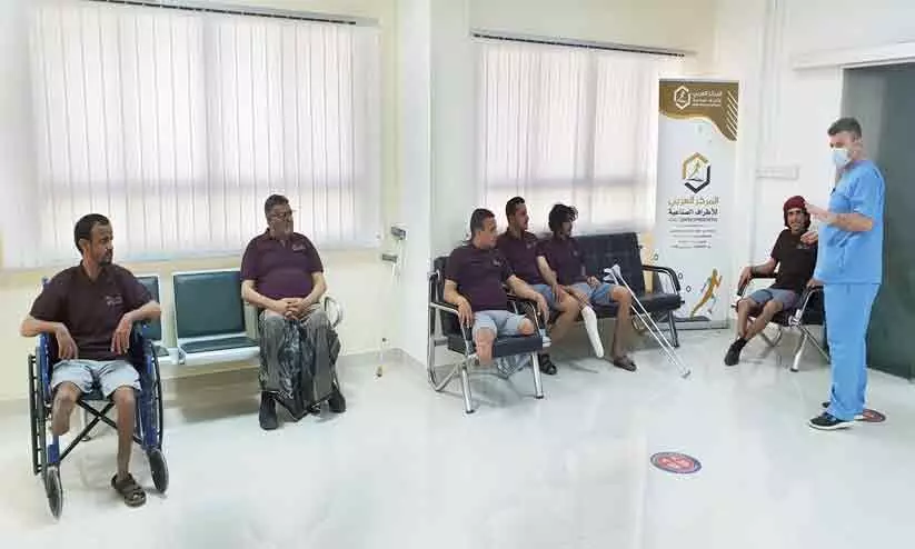 Artificial limbs were given to 30 more people Artificial limbs were given to 30 more people