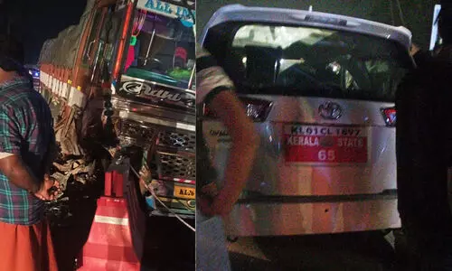 ആഭ്യന്തര സെക്രട്ടറി ഡോ. വി. വേണുവും കുടുംബവും സഞ്ചരിച്ച കാർ അപകടത്തിൽപെട്ടു