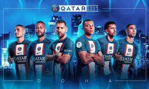 മെസ്സിയും എംബാപ്പെയും ഉൾപെടെ പി.എസ്.ജി ടീം 18ന് ദോഹയിൽ മെസ്സിയും എംബാപ്പെയും ഉൾപെടെ പി.എസ്.ജി ടീം 18ന് ദോഹയിൽ