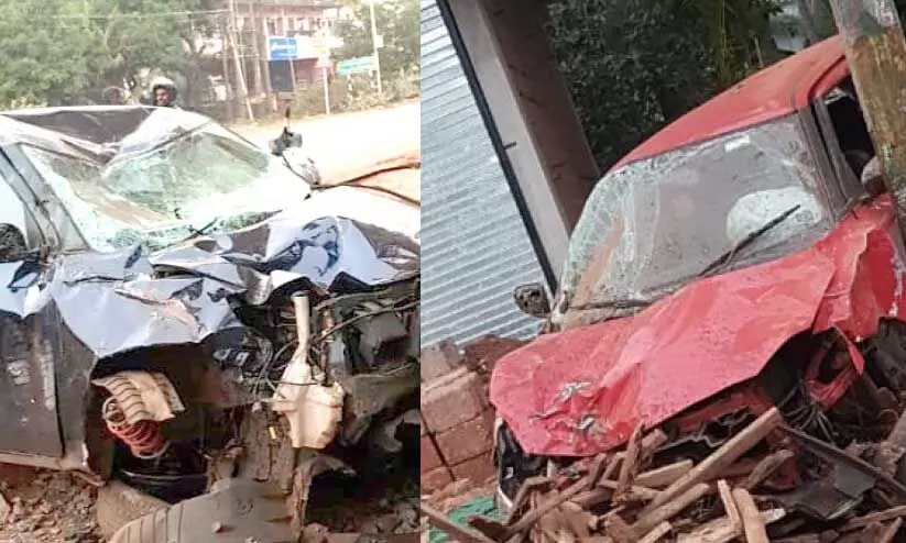 കാറിന് പിന്നിൽ കാറിടിച്ച് ആറുപേർക്ക് പരിക്ക് കാറിന് പിന്നിൽ കാറിടിച്ച് ആറുപേർക്ക് പരിക്ക്