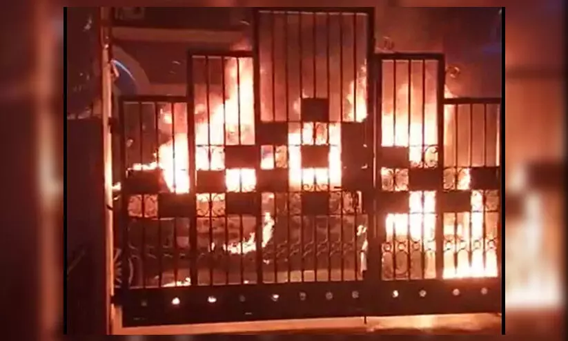 Soldiers car burned for questioning for playing loud music