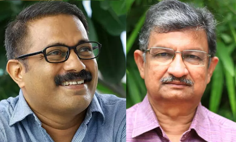 കെ.എം. ഷാജിക്കെതി​രെ അശോകൻ ചരുവിൽ: ‘യുവജനോത്സവ ഭക്ഷണം: ജാതിപറഞ്ഞ് വിവാദമുണ്ടാക്കിയത് ഞാനാണെന്ന് നാലാംകിട രാഷ്ട്രീയക്കാരൻ പറഞ്ഞുനടക്കുന്നു’