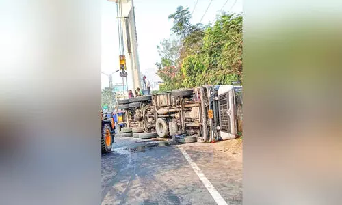 trailer overturned