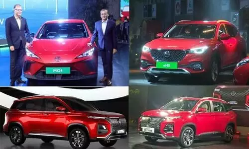 Auto Expo MG Motor MG 4 EV eHS plug-in-hybrid