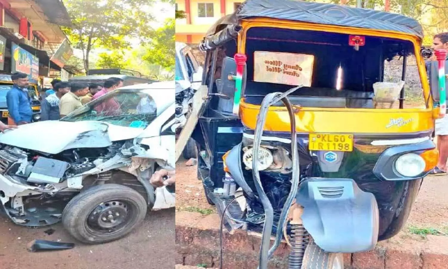 നിയന്ത്രണംവിട്ട കാർ അഞ്ച് ഓട്ടോകൾ തകർത്തു