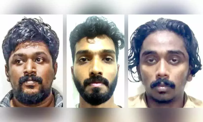 എം.ഡി.എം.എയുമായി മൂന്നുപേർ പിടിയിൽ എം.ഡി.എം.എയുമായി മൂന്നുപേർ പിടിയിൽ