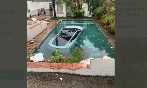 ‘ബ്രേക്കിന് പകരം ആക്സിലറേറ്റർ ചവിട്ടി’; നിയന്ത്രണം വിട്ട ടെസ്‍ല കാറിന് സംഭവിച്ചത്...!