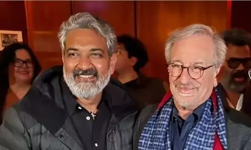 SS Rajamouli elated to meet Steven Spielberg