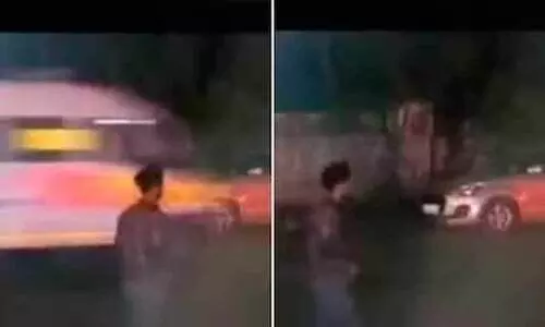 ആംബുലന്‍സ് ഇടിച്ചു മരിച്ച സംഭവം; യുവാവ് വാഹനത്തിനു മുന്നിലേക്ക് ചാടുന്ന സിസിടിവി ദൃശ്യം പുറത്ത്‌