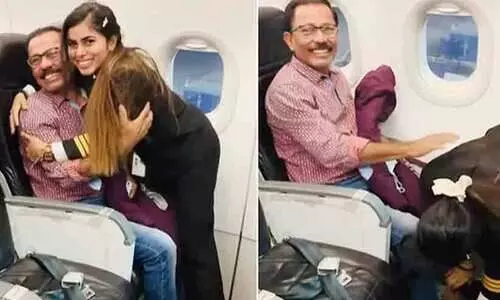 Pilot Touches Her Fathers Feet