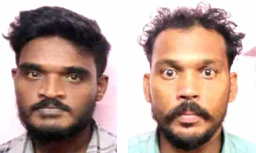 ഭീഷണിപ്പെടുത്തി വാഹനം തട്ടിയെടുത്തു; രണ്ടുപേർ അറസ്റ്റിൽ ഭീഷണിപ്പെടുത്തി വാഹനം തട്ടിയെടുത്തു; രണ്ടുപേർ അറസ്റ്റിൽ