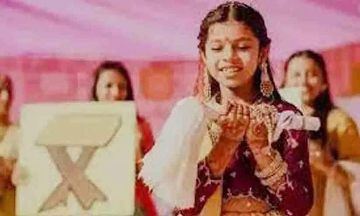 9 Year old  girl embrace monkhood