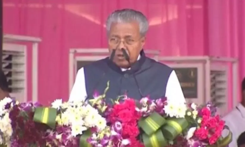 ഭിന്നിപ്പിക്കാനുള്ള വർഗീയ അജണ്ടക്കെതിരെ ജനങ്ങൾ ഒന്നിക്കണം; ബി.ജെ.പിയെ കടന്നാക്രമിച്ച് പിണറായി ഭിന്നിപ്പിക്കാനുള്ള വർഗീയ അജണ്ടക്കെതിരെ ജനങ്ങൾ ഒന്നിക്കണം; ബി.ജെ.പിയെ കടന്നാക്രമിച്ച് പിണറായി