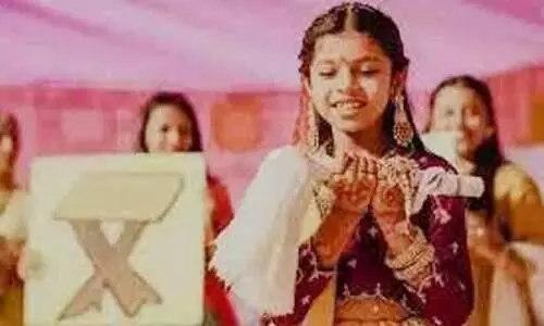 9 Year old  girl embrace monkhood