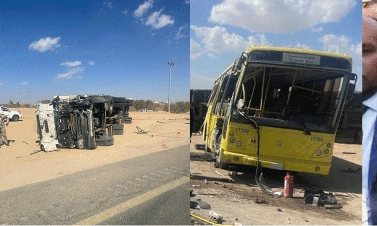 ഖമീസിൽ സ്​കൂൾ ബസും ട്രക്കും കൂട്ടിയിടിച്ച്​ വിദ്യാർഥിനി മരിച്ചു; 20 പേർക്ക്​ പരിക്ക്​