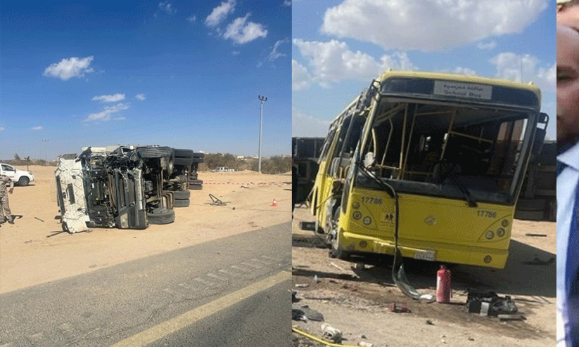 ഖമീസിൽ സ്കൂൾ ബസും ട്രക്കും കൂട്ടിയിടിച്ച് വിദ്യാർഥിനി മരിച്ചു; 20 പേർക്ക് പരിക്ക് ഖമീസിൽ സ്കൂൾ ബസും ട്രക്കും കൂട്ടിയിടിച്ച് വിദ്യാർഥിനി മരിച്ചു; 20 പേർക്ക് പരിക്ക്