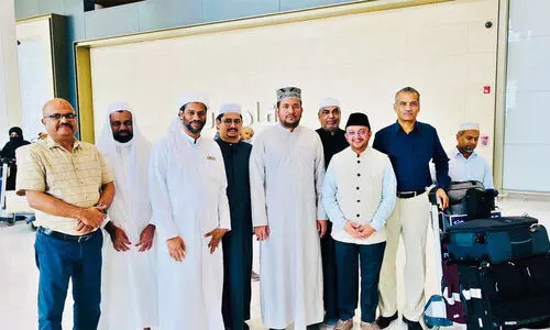 അ​ബ്ബാ​സ​ലി ശി​ഹാ​ബ് ത​ങ്ങ​ൾ​ക്ക് സ്വീ​ക​ര​ണം ന​ൽ​കി