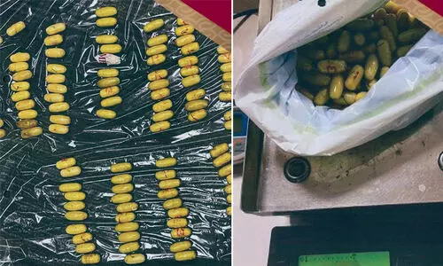 വയറ്റിൽ ഒളിപ്പിച്ച് കടത്താൻ ശ്രമിച്ചത് ഒരു കിലോയിലേറെ നിരോധിത മരുന്ന്; യാത്രക്കാരൻ പിടിയിൽ