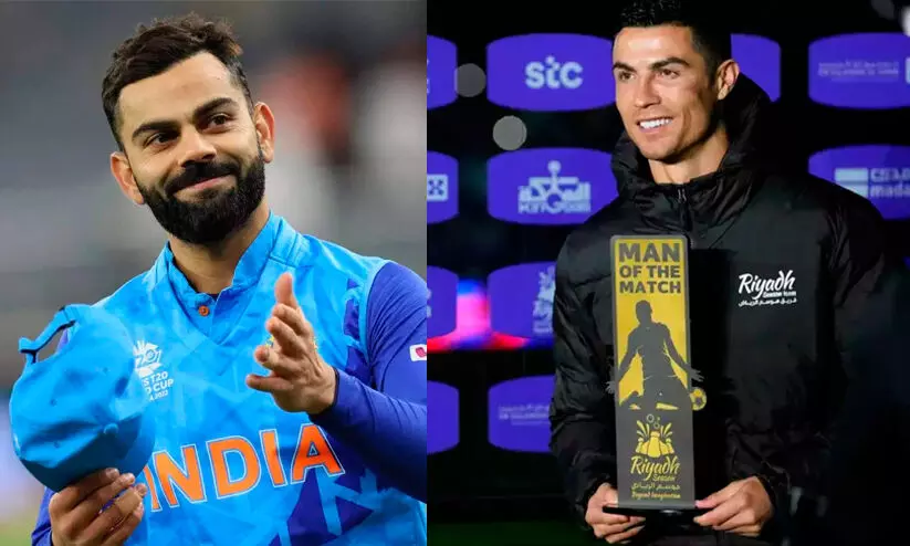 ‘കുത്തിയിരുന്ന് വിമർശിച്ചവർ ഇപ്പോൾ മിണ്ടുന്നില്ല’; റൊണാൾഡോയെ പുകഴ്ത്തി കോഹ്‍ലി