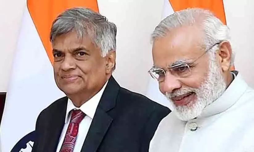 PM Modi with Ranil Wickremesinghe