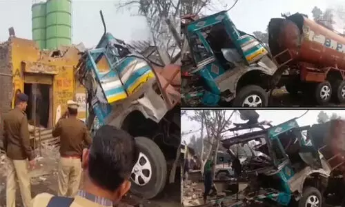 ഹരിയാനയിൽ കെമിക്കൽ ടാങ്കർ പൊട്ടിത്തെറിച്ച് രണ്ട് മരണം