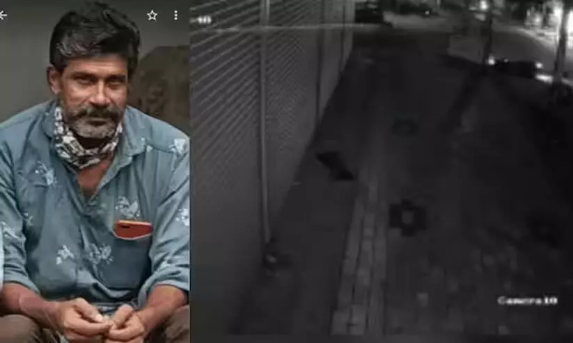 റോഡിലെ കേബിളിൽ കുരുങ്ങി ബൈക്ക് യാത്രികന് ഗുരുതര പരിക്ക്