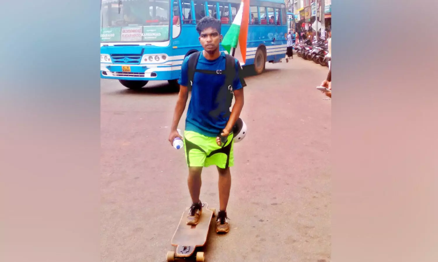 സ്‌കേറ്റിങ് ബോര്‍ഡില്‍ ഇന്ത്യ ചുറ്റാനിറങ്ങി മധു