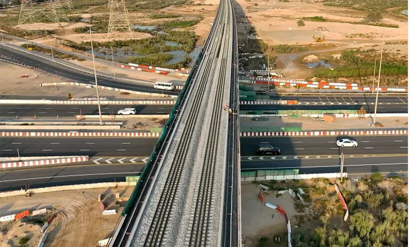 ഇ​ത്തി​ഹാ​ദ്​ റെ​യി​ൽ; ഏ​റ്റ​വും വ​ലി​യ പാ​ലം നി​ർ​മാ​ണം   പൂ​ർ​ത്തി​യാ​യി