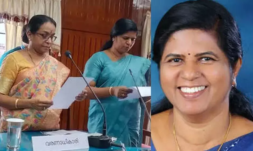 15 വർഷത്തിന് ശേഷം കോട്ടയം ജില്ലാപഞ്ചായത്ത് സി.പി.എമ്മിന്റെ കൈയിൽ: കെ.വി. ബിന്ദു പ്രസിഡന്റ്; പി.സി​. ജോർജിന്റെ മകൻ വോട്ടെടുപ്പിന് എത്തിയില്ല