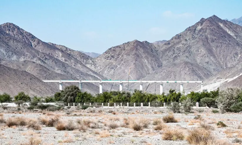 ഇത്തിഹാദ്​ റെയിൽ; ഏറ്റവും ഉയർന്ന പാലം പൂർത്തീകരണത്തിലേക്ക്
