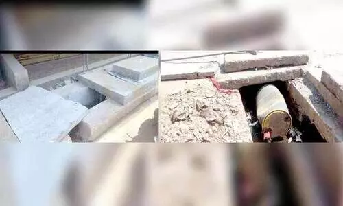 പൊതുമരാമത്ത് വകുപ്പിന്റെ അനാസ്ഥ; ഓവുചാലിൽ വീണ് യുവാവിന് പരിക്ക്