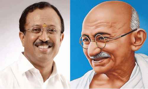 V Muralidharan, Gandhiji